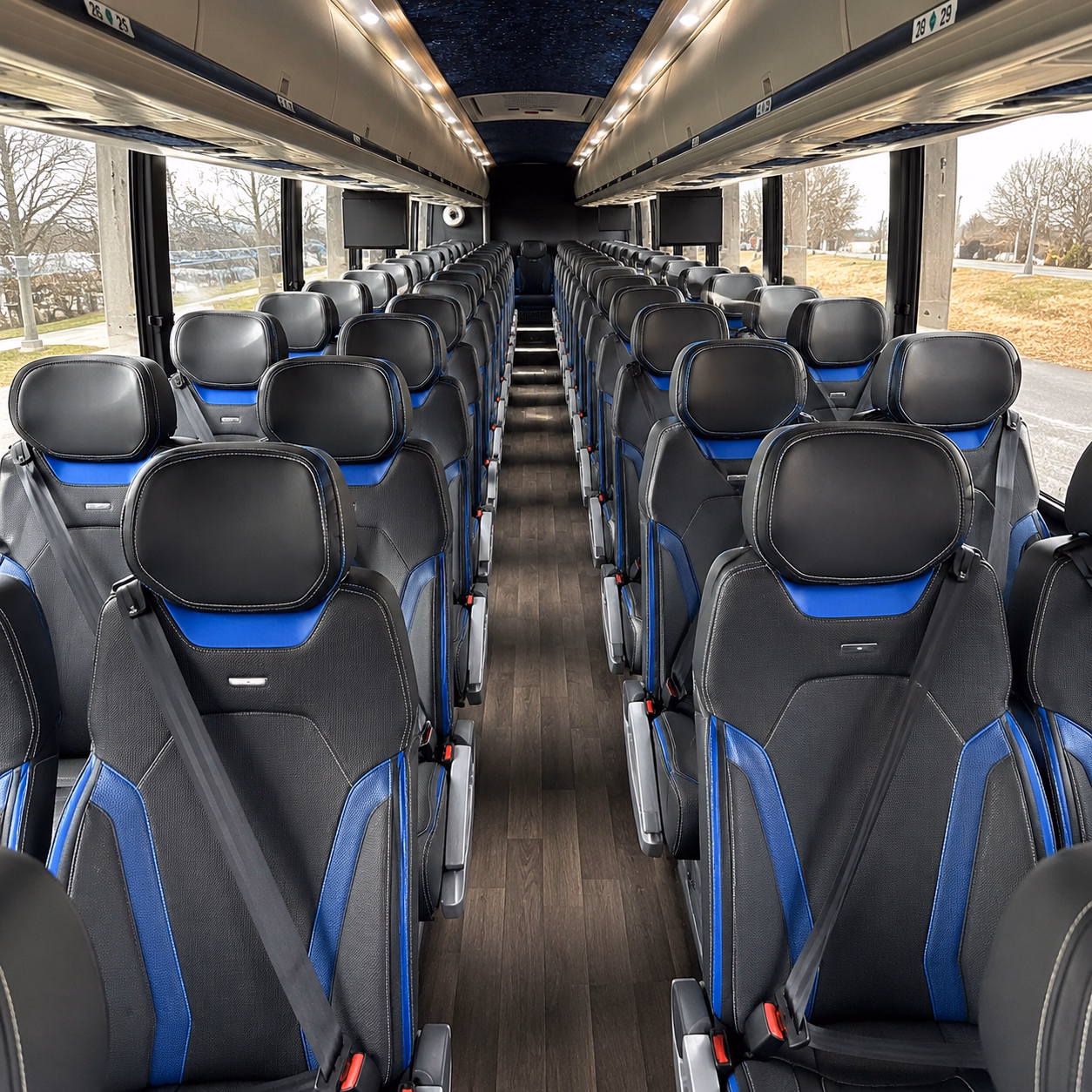 hackensack charter bus rental interior