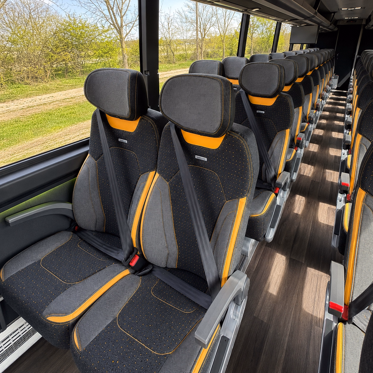 jersey city charter bus interior gallery