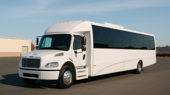 Exterior of Charter Bus Company West New York's 15 Passenger Minibus in West New York