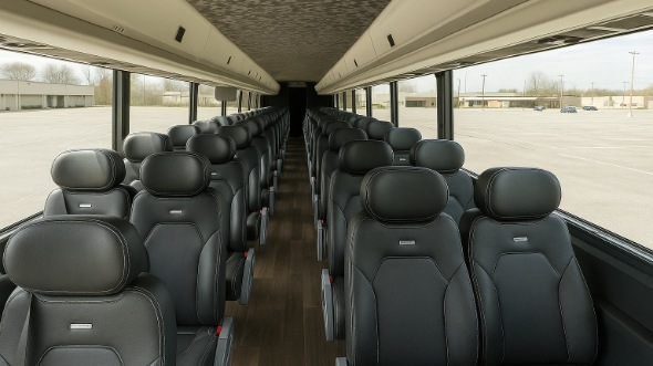 Interior of Charter Bus Company West New York's 18 Passenger Minibus in West New York