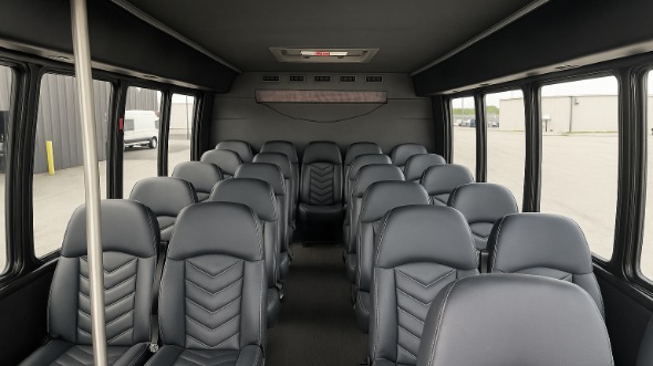 Interior of Charter Bus Company West New York's 20 Passenger Mini bus in West New York