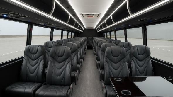 Interior of Charter Bus Company West New York's 25 Passenger Mini bus in West New York