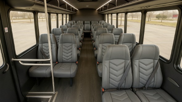 Interior of Charter Bus Company West New York's 28 Passenger Mini bus in West New York
