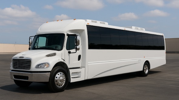 Exterior of Charter Bus Company West New York's 28 Passenger Mini bus in West New York