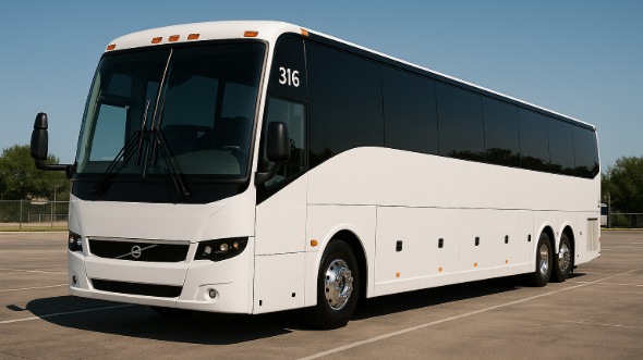 Exterior of Charter Bus Company West New York's 50 Passenger Charter Bus in West New York