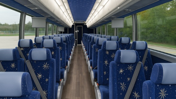 hoboken 50 passenger charter bus inside