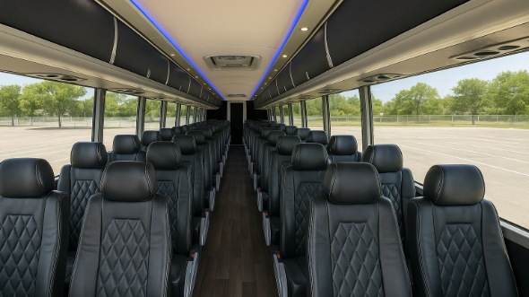 hoboken 55 passenger charter bus inside