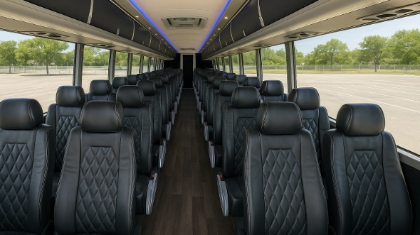 hoboken 55 passenger charter bus interior