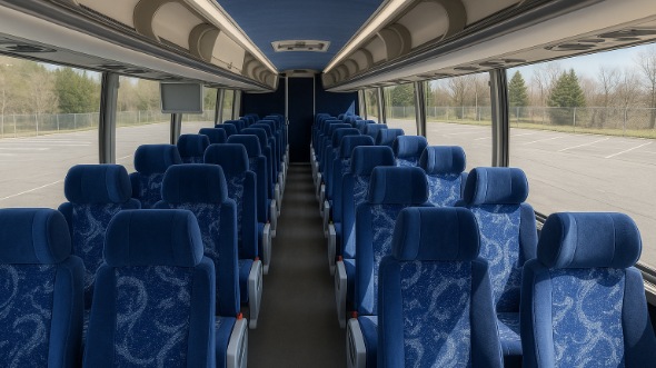 hoboken 56 passenger charter bus inside
