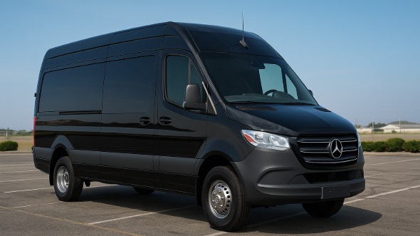 Exterior of Charter Bus Company West New York's Sprinter Limo in West New York
